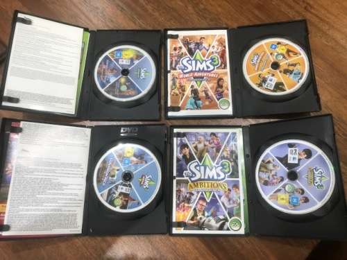 SIMS 3 PC EXPANSION PACKS X 4 - BID PER DISK TO TAKE ALL 4