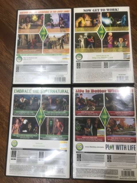 SIMS 3 PC EXPANSION PACKS X 4 - BID PER DISK TO TAKE ALL 4