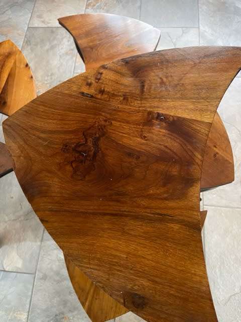 BEAUTIFUL VINTAGE and VERY UNIQUE - IMBUIA BALL AND CLAW SOLID WOOD SIDE TABLES / COFFE TABLE