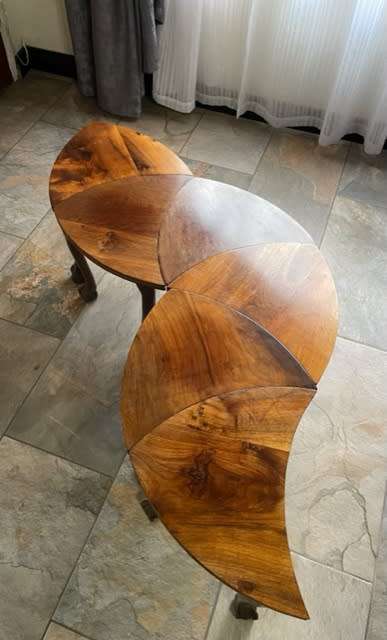 BEAUTIFUL VINTAGE and VERY UNIQUE - IMBUIA BALL AND CLAW SOLID WOOD SIDE TABLES / COFFE TABLE