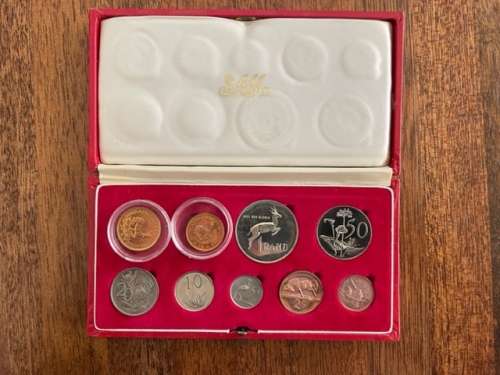 1968 South African Long Proof Set with Gold R1 & Gold R2 & Silver R1