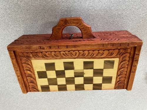 HAND CARVED WOODEN CHESS SET FROM THAILAND