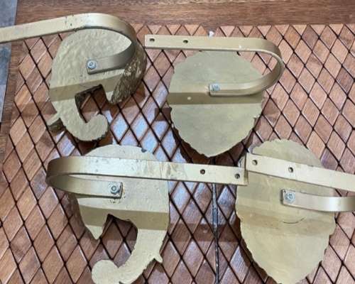 2 sets of very unique Elephant & Lion curtain tie-backs