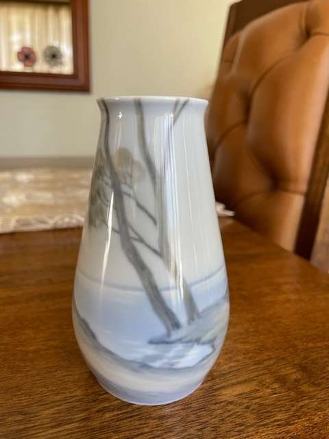 B&G Porcelain B&G 8677-256 Art Nouveau Vase 11.5 cm Trees at the seaside