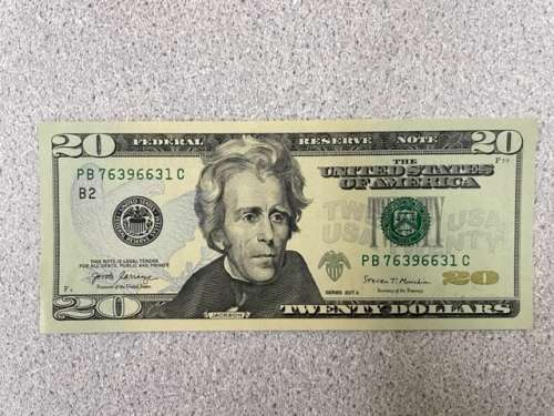 USA Five, Ten & Twenty Dollar Bills - AUNC/UNC condition (bid for the lot)