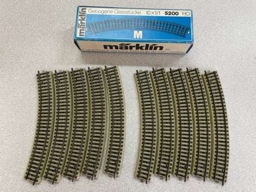 Marklin HO 5200 10Pc. Curved Track Sections New