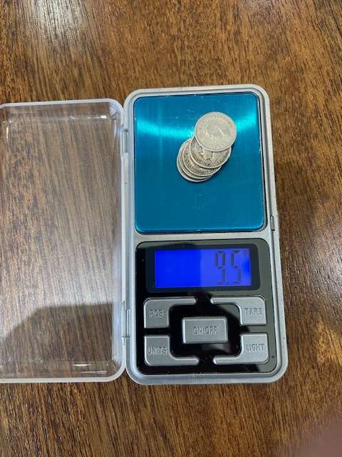 Lot of 7  .800 silver 3d coins (9.5g) Bid per coin to take all 7