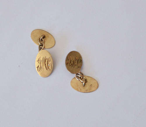 9ct gold cufflinks vintage