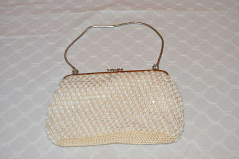 Vintage  crochet / beads bag