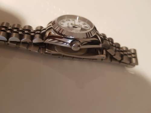 Ladies Rolex 179174 SS Datejust White Roman Dial MINT