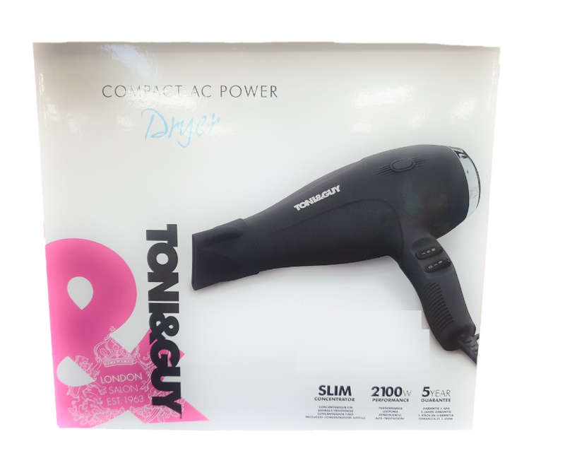 Toni & Guy Salon Professional Compact AC Power 2200 W Hair DryerBlack