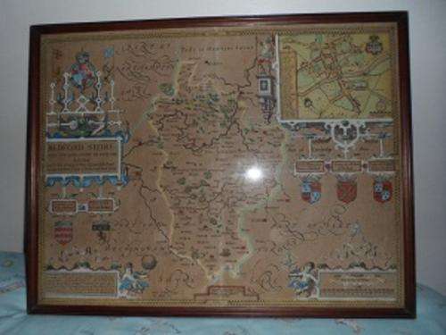 GENUINE AND RARE 17TH CENTURY MAP OF BEDFORDSHIRE BY JOHN SPEED