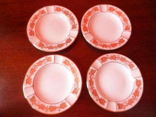 4 DAINTY WEDGWOOD ASHTRAYS