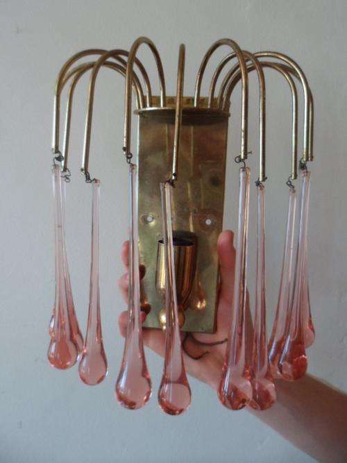 ITALIAN VENINI MURANO GLASS WALL CHANDELIER