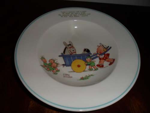 SCARCE AND HIGHLY COLLECTABLE MABEL LUCIE ATTWELL DONKEY IN CART BOWL