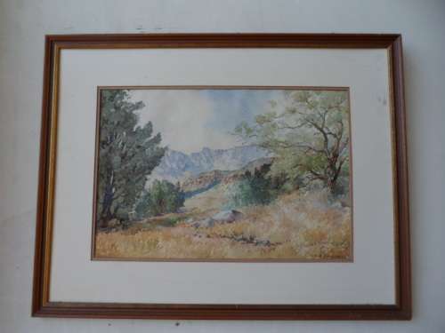 STUNNING DRAKENSBERG SCENE BY WELL KNOWN SOUTH AFRICAN ARTIST VICTOR SIMMONDS