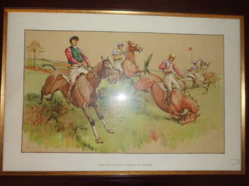 WELL FRAMED M DOROTHY HARDY PRINT: THE FAVOURITE COMES TO GRIEF