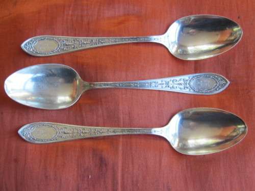 3 AMERICAN STERLING SILVER SERVING SPOONS BY WALLACE