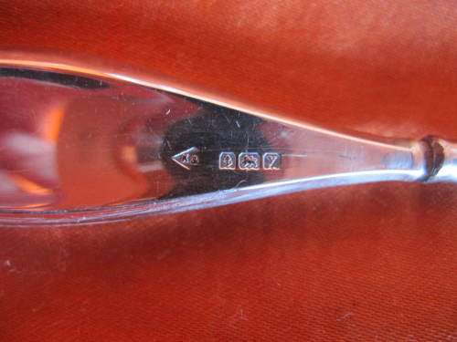 FOUR PIECE SILVER HANDLED MANICURE SET
