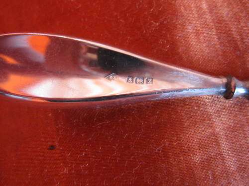 FOUR PIECE SILVER HANDLED MANICURE SET