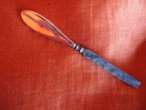 FOUR PIECE SILVER HANDLED MANICURE SET
