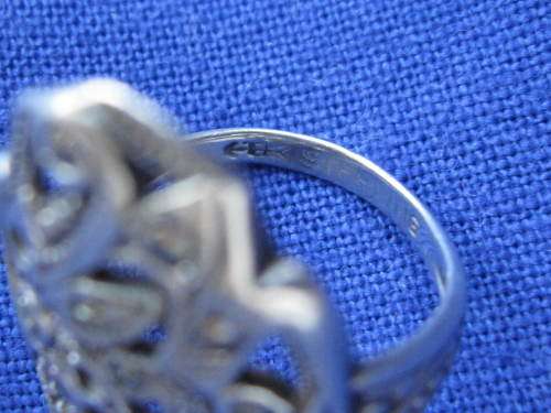 ART DECO STERLING SILVER AND MARCASITE RING