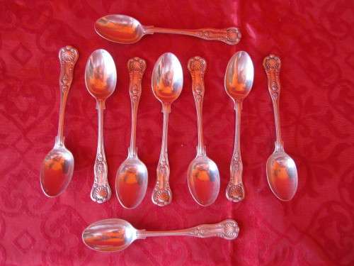 9 HALLMARKED SILVER COFFEE SPOONS