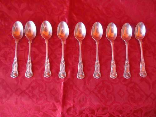 9 HALLMARKED SILVER COFFEE SPOONS