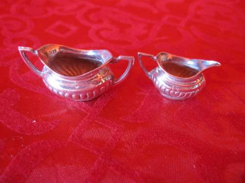 HALLMARKED MINIATURE TEA SET ON TRAY