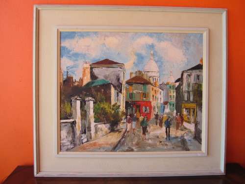 Parisienne Street Scene Painting by Jean Cordet