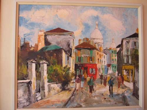 Parisienne Street Scene Painting by Jean Cordet