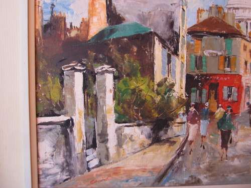 Parisienne Street Scene Painting by Jean Cordet