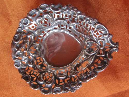PAIR OF SILVER BON BON DISHES
