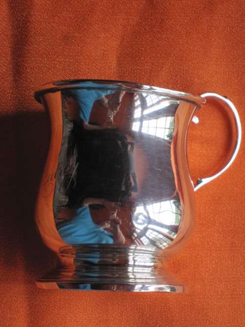 SILVER CHRISTENING MUG