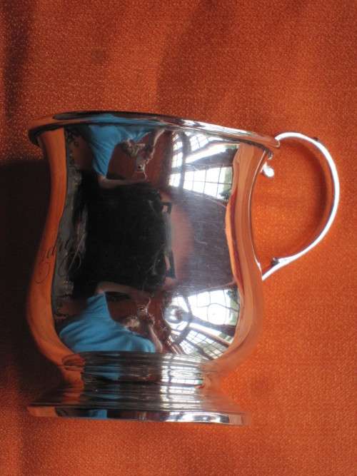 SILVER CHRISTENING MUG
