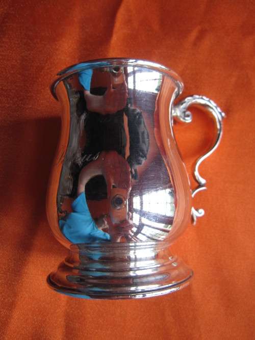 SILVER CHRISTENING MUG