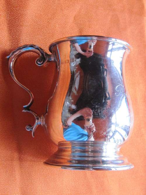 SILVER CHRISTENING MUG