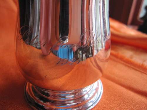 SILVER CHRISTENING MUG