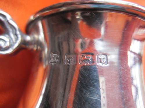 SILVER CHRISTENING MUG