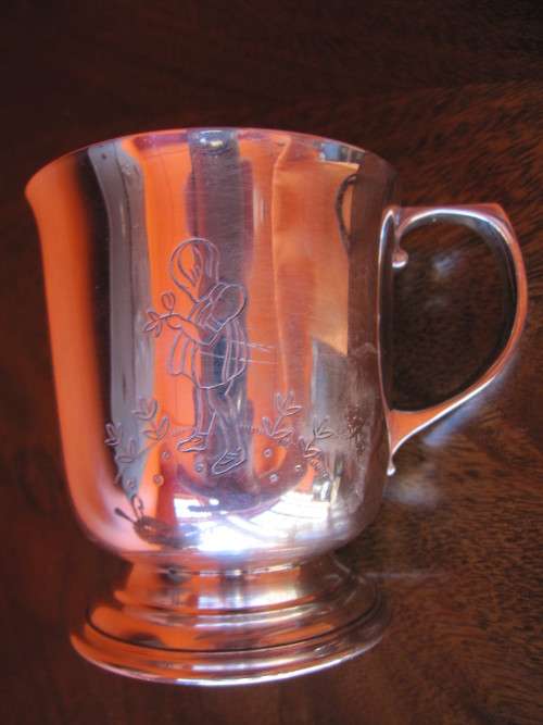 SILVER CHRISTENING MUG