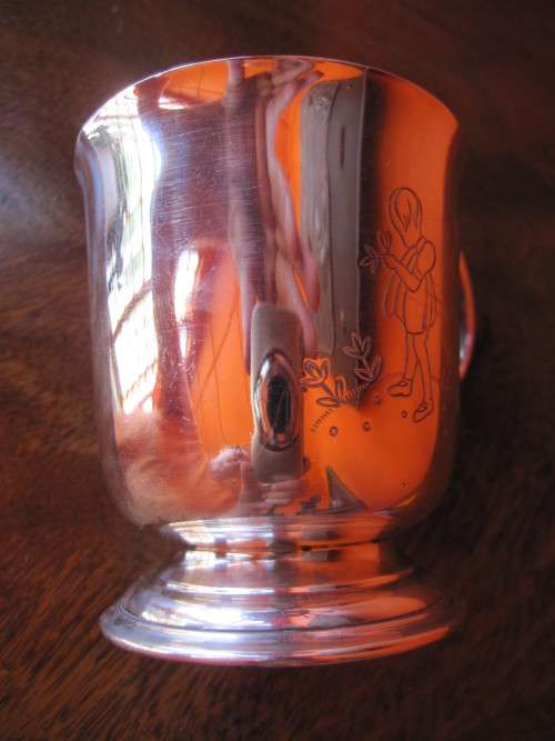 SILVER CHRISTENING MUG