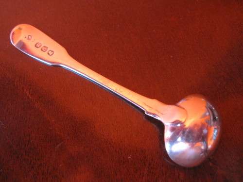 HALLMARKED SILVER MUSTARD SPOON