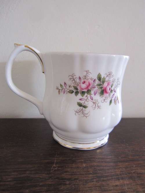 THREE ROYAL ALBERT LAVENDER ROSE COFFEE CUPS