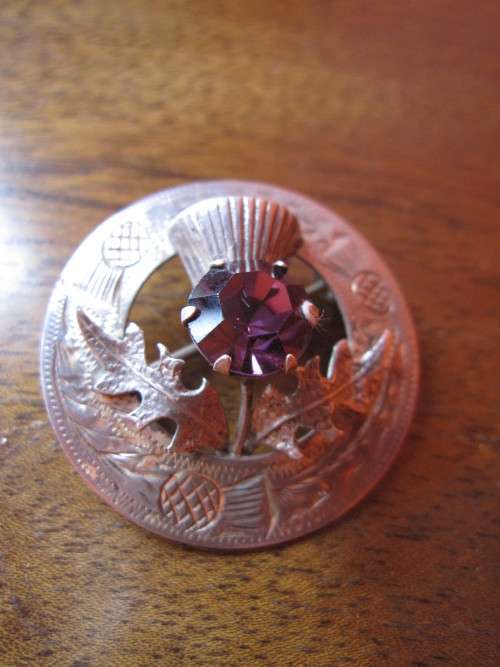 SCOTTISH SILVER BROOCH AND EARINGS