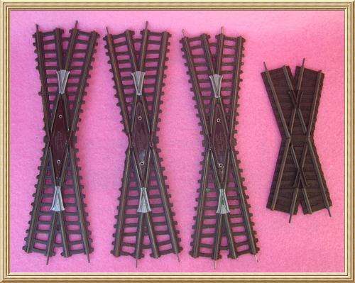 4 x Vintage Fleischmann Western Germany Crossover Tracks HO Scale from Blisful