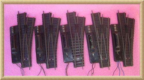 5 x Vintage Fleischmann Western Germany Right Hand Point HO Scale from Blisful