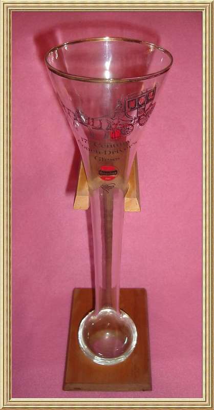 17th Century Coach-Driver's " Kwak " Heineken Beer Glass on wooden stand from Blisful