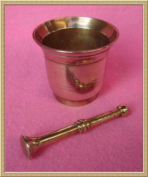 Solid Brass Mortar and Pestle from Blisful