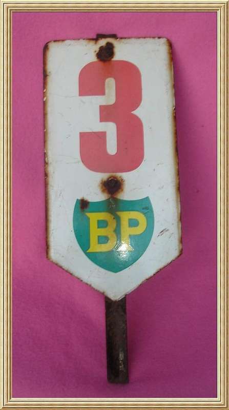 Vintage Enamel BP Sign from Blisful