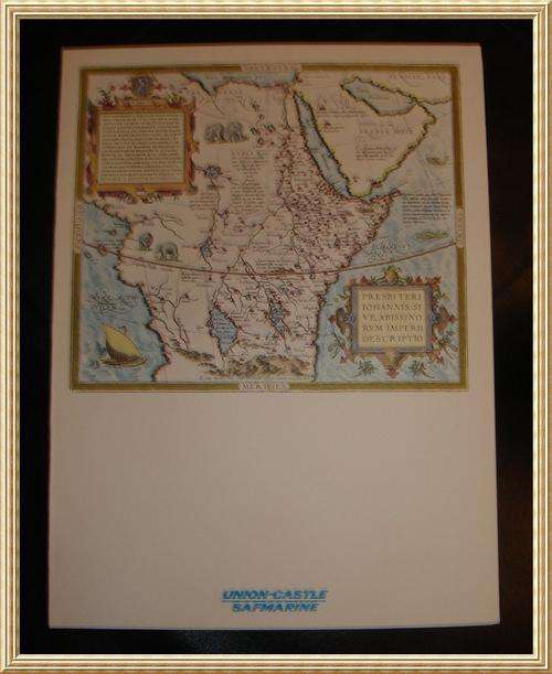 Original - Union Castle Lines Transvaal Castle / Sa Vaal Dinner Menu 28/12/1971  from Blisful